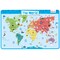 merka World Map Placemat for Kids Ages 2+ - 17" x 11", Multicolor - Laminated Placemat for Kids with Map of Continents & Oceans - Reusable Learning Mat for School & Home